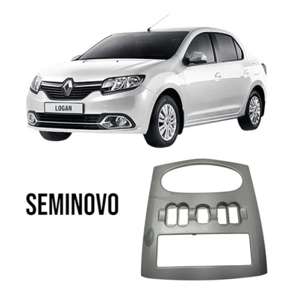 Moldura Central Radio Renault Logan 2007/2012 S/botões