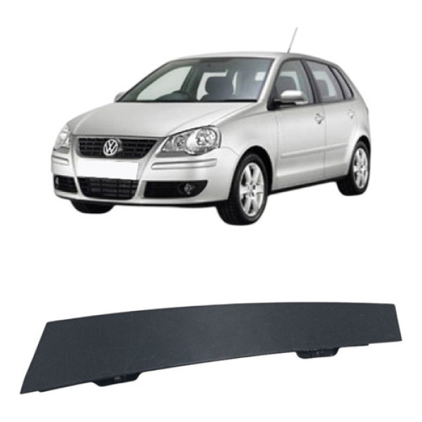 Moldura Porta Dianteira Direita Vw Polo 2003/2012 6q4837902 Preto