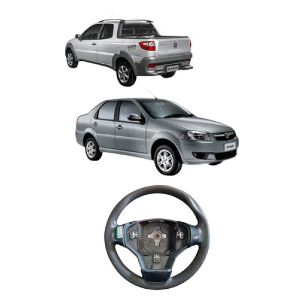 Volante Direção Fiat Palio Siena Strada 2013/2016 4006799 - Grafite