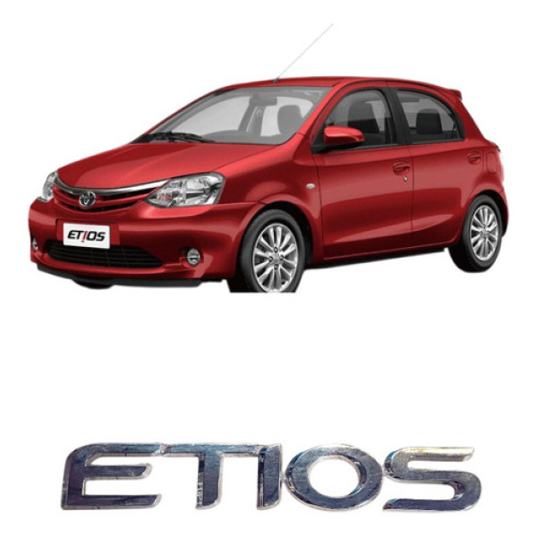 Emblema Tampa Traseira Toyota Etios 2013/2017 Cromado