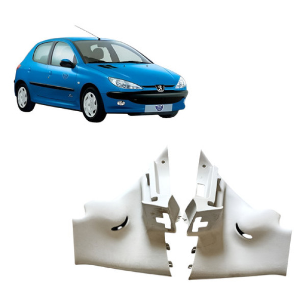 Suporte Acabamento Tampão Bagagito Peugeot 206 2002/2007 Par - Gelo
