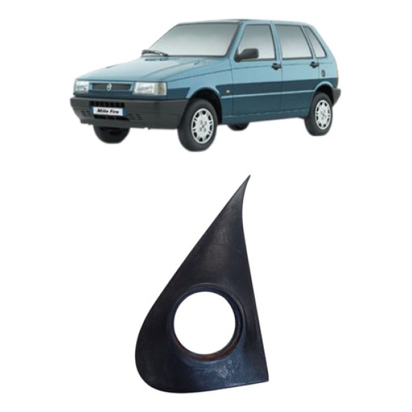 Moldura Extrn Retrovisor Esquerd Fiat Uno 2 Pt /03 59500780 Cinza-escuro