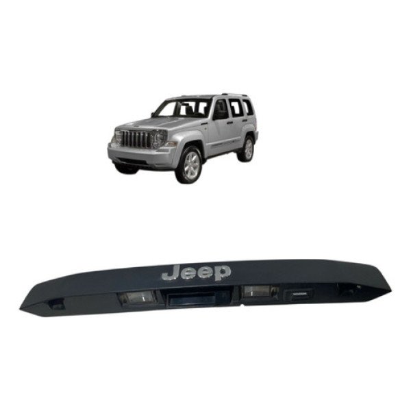 Moldura Luz Placa Traseira Cherokee Sport 2012 Preto Preto