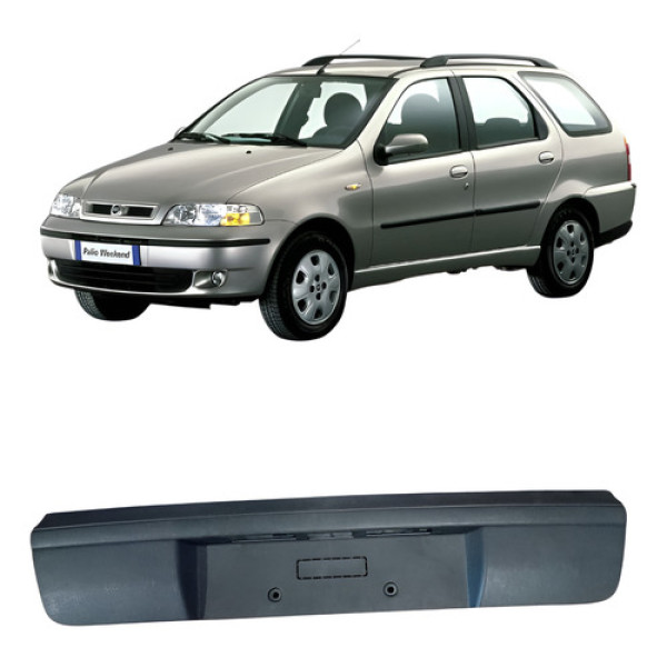 Moldura Tampa Traseira Placa Palio Weekend 1997/2000 C/det