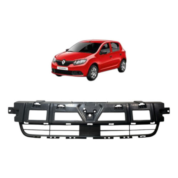 Grade Radiador Sandero 2012/2014 Stepway Interno 620368050r Preto Preto