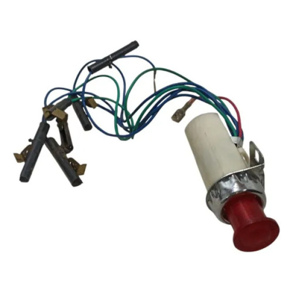 Chave Pisca Alerta Universal 12v Sem Relé Vermelho