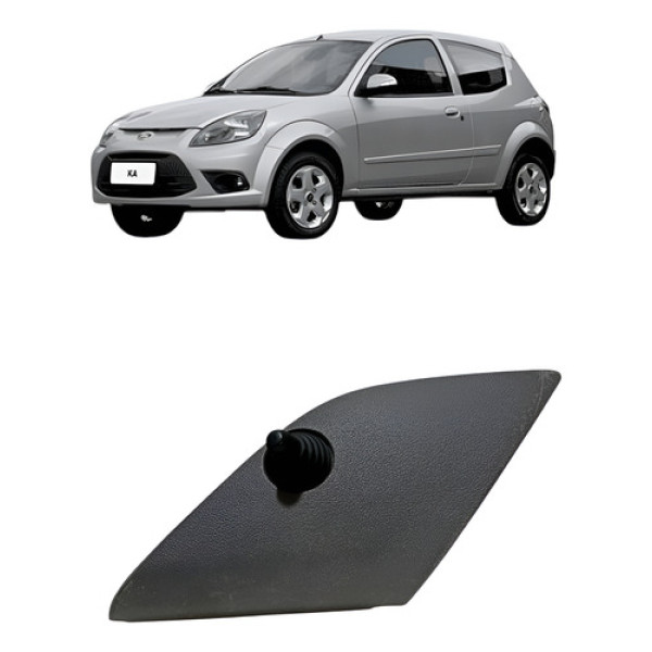 Acabamento Moldura Retrovisor Interno Esquerd Ford Ka 09/  Cinza