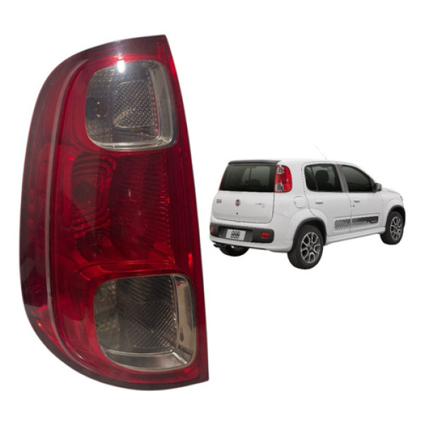 Lanterna Traseira Esquerd Uno Vivace 2010/2014 5202789 Fume Esquerdo/motorista Vermelho/fumê