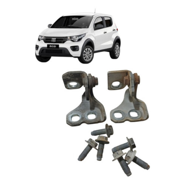 Dobradiça Porta Diant Esquerd Fiat Mobi 2017/2022 Par Branco