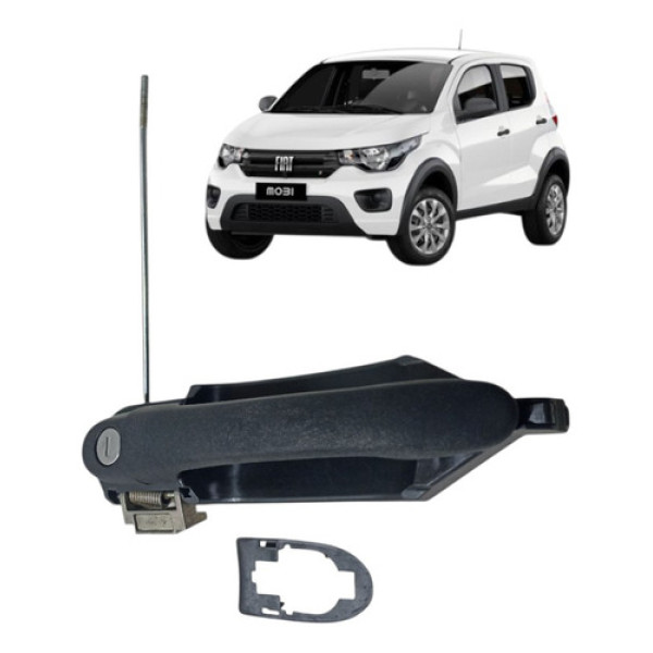 Maçaneta Externa Dianteira Esquerd Fiat Mobi 521687820 Preto